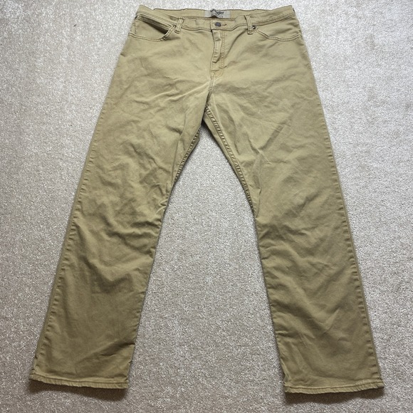 Wrangler Authentics Pants Mens 36x29‎ Khaki Classic Fit Straight Leg Casual - Picture 1 of 11